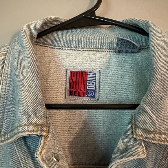 HANDPAINTED JOAN STUDWELL JACKET - Indy 500 - 1996 Vintage Denim Jacket - Picture 6 of 8